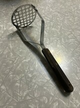 Vintage Robinson Stainless Steel Potato Masher – Wood Handle USA Made Gr... - $12.99
