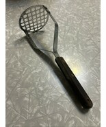 Vintage Robinson Stainless Steel Potato Masher – Wood Handle USA Made Gr... - $18.23 CAD