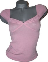 NWT Giorgio ARMANI EXCHANGE A/X designer cap sleeve top sweater mauve S sexy - £55.07 GBP