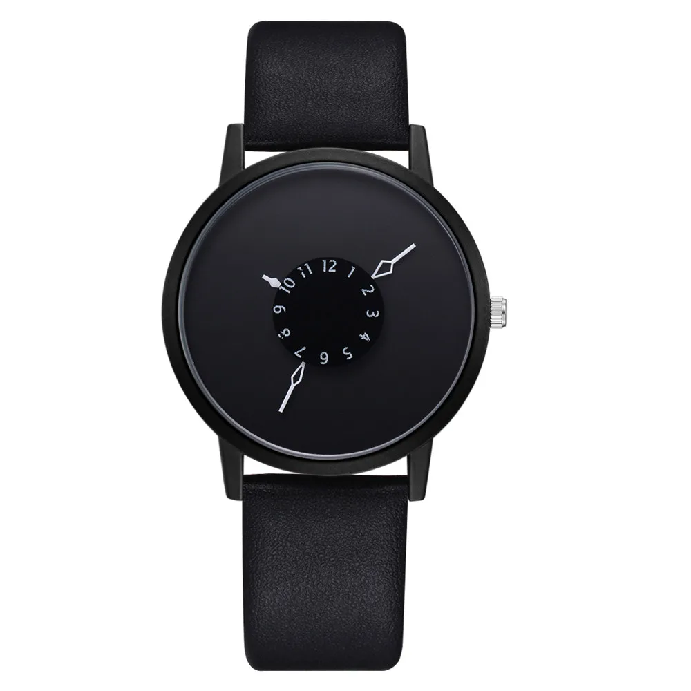 Casual Fashion Unisex Black Women Men  High Quality Ultra Thin Watch Woman Elega - $57.80