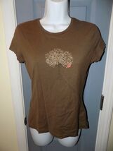The North Face Brown W/Tree Slim Fit T-shirt Size S Women's EUC - $22.50