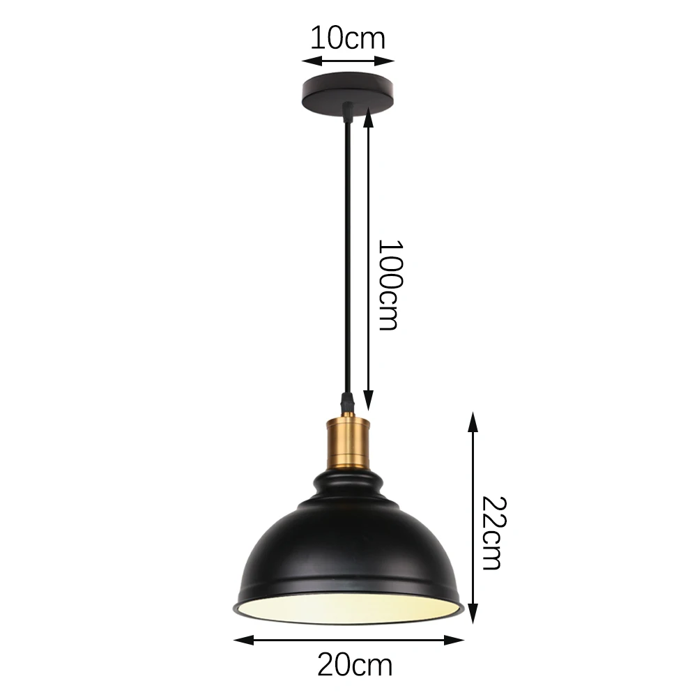 Vintage Industrial Pendant Light Loft  Chandelier Pendant Lamp E27 Base Hanging  - £186.21 GBP