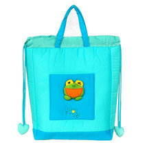 [Frog Prince] Embroidered Applique Kids HangBag / Drawstring Bag / Bucket Bag... - £16.94 GBP