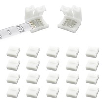 20 Pcs 4 Pin Led Light Connectors, 10Mm Wide Led Connectors Unwired Gapless Sold - £22.05 GBP