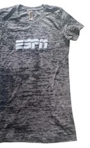 ESPN Womens Burnout Tee Shirt Gray Logo Graphic Size Small NWOT image 4