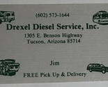 Drexel Diesel Services Vintage Business Card Tucson Arizona bc2 - £3.94 GBP