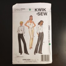 Kwik Sew 2960 Pattern Misses&#39; Pants Close Fitting Low Cut Flared Legs XS-XL UC - £11.77 GBP