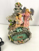 Montefiori Collection Figurine Angel Guarding Children Religious Water Fountain - £49.64 GBP