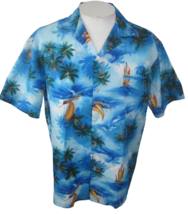 Kalena Fashions of Hawaii Men Hawaiian shirt p2p 26 XL aloha luau tropical vtg  - £21.74 GBP