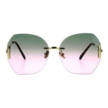 Mujer Gafas de Sol sin Montura Grande Moda Tresillo Color Lente UV 400 - £9.49 GBP