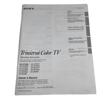 Original 1993 SONY Trinitron Color TV Operating Instructions Manual KV Series - $9.90