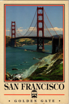 Vtg Postcard Golden Gate Bridge, Gateway to California, San Francisco, PM 1995 - £4.32 GBP