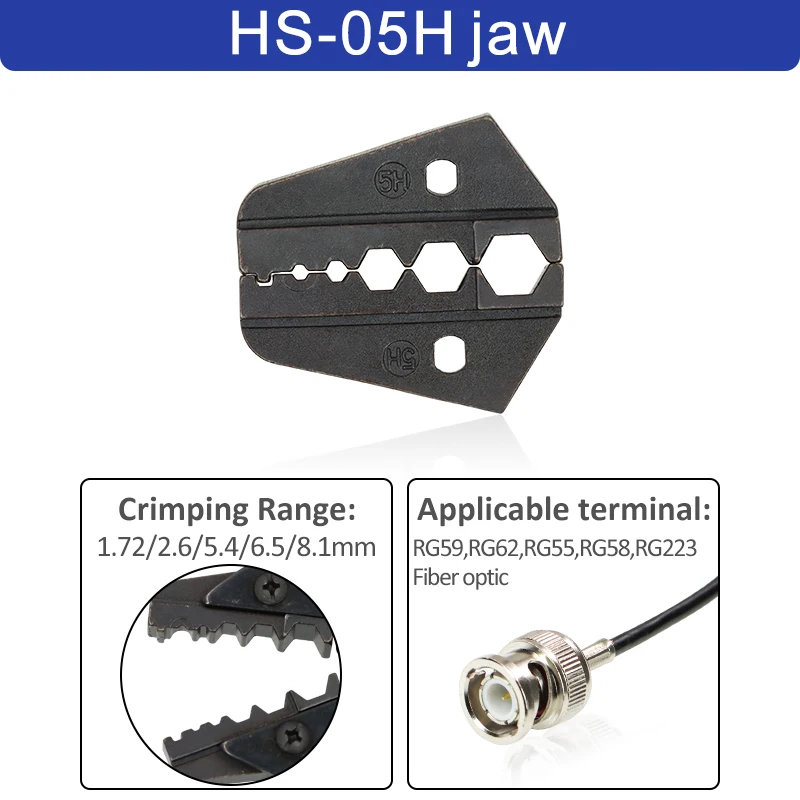 HS-05H Coaxial Cable cping pliers set for RG55 RG58 RG59,62, relden 8279... - $383.95