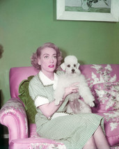 Joan Crawford 8x10 Photo with pet dog 1950&#39;s - $7.99