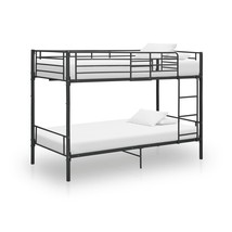 Bunk Bed Black Metal 90x200 cm - £147.08 GBP