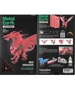 Red Dragon Fantasy Metal Earth ICONX 3D Steel Model Kit #ICX115 NEW SEALED - $510.19 MXN