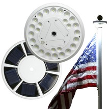 IMPROVED Solar Flagpole Light 26 LED Outdoor for 15-25&#39; Foot Tall Flag Pole - $36.09