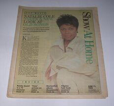 Natalie Cole Show Newspaper Supplement Vintage 1993 Cover Story Eric Mar... - $19.99