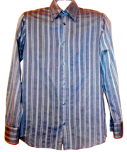Hugo Boss Men&#39;s Gray Striped Cotton  Shirt Size S - £21.77 GBP
