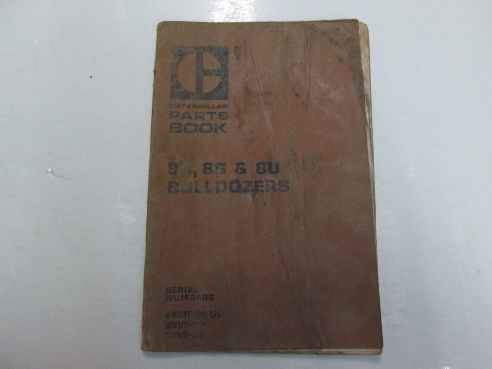 Caterpillar 8A 8S 8U Bulldozer Part Book Manual WATER DAMAGE SERIAL 28E1... - $7.68