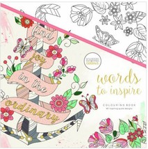 &quot;Words to Inspire&quot; Colouring Book, 40 Inspiring Quote Designs, Kaisercolour - $16.95