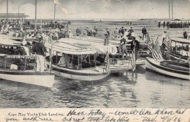 Cape May New Jersey~Yacht Club LANDING~1906 Postcard - £6.49 GBP