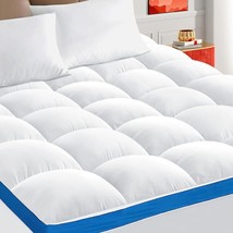 Extra Thick Mattress Topper Cooling Matress Pad Cover Overfilled Plush P... - £51.95 GBP+