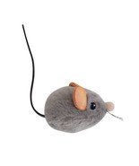 Squeak Squeak Touch Activated Mouse Plush Cat Toy Grey Bat Chase Carry - $16.42 CAD