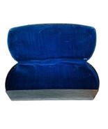 Wellsworth Vtg Clamshell Sunglasses Eyeglasses Hard Case Black Blue Velv... - $31.73 CAD