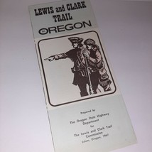 Vintage 1967 Lewis and Clark Trail in Oregon Brochure with Map 23x4&quot; Travel Map - £6.22 GBP