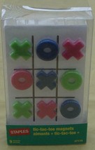 Staples Tic-Tac-Toe Magnets - Brand New In Package - Super Cute Magnets - Useful - £5.54 GBP