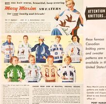 1957 Mary Maxin Sweater Patterns Advertisement Crafts McCall&#39;s Needlewor... - $15.76 CAD