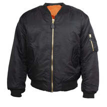 Bomber nero - black bomber jacket - $108.00