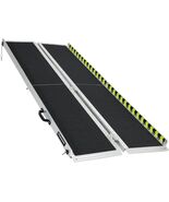 Huayaw Wheelchair Ramp 7FT, Anti-Slip Aluminum Folding Handicap Portable - $218.50