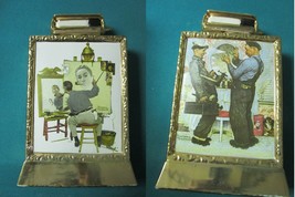 NORMAN ROCKWELL 1950s DECANTER NEW IN BOX DAMAGED CORK 10X 6&quot; - $63.99