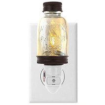 Rustic Mini Mason Jar Night Light In Bronze | Auto On/Off Sensor | Plug In Farmh - £24.35 GBP