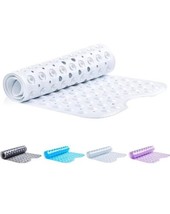 TranquilBeauty Non-Slip Bath Mat with Suction Cups | White 100x40cm/40x16in... - £13.16 GBP