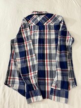 Carbon Slim Fit Men's Multicolor Button Up Plaid Pockets Shirt Long Sleeve S image 10