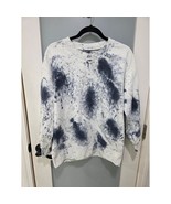 Lululemon Perfectly Oversized Crew Tie Dye Marble Dye Classic Navy M - $1,027.08 MXN