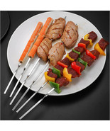 Durable Reusable Stainless Steel Barbecue Skewers 15 BBQ Gadgets Grillin... - £19.91 GBP