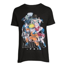 Naruto Men&#39;s Graphic Tee with Short Sleeves, Black Size S(34-36) - £12.36 GBP