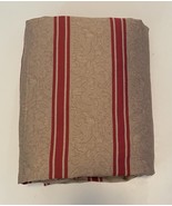 Ralph Lauren Bertrand Striped Jardiniere King Flat Sheet Red Stripe Vintage - $96.66 CAD