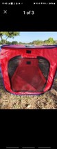 SportPet Collapsible Pop Up Portable Travel Pet Crate 36&quot; Lx21x21&quot; Red S/M Dogs - £26.11 GBP