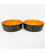 Rae Dunn Halloween Scaredy Cat Bad Kitty Black Orange Small Dish NEW - €16,40 EUR