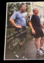 Hand Signed B&W Photo US Army Sergeant Christian Bagge Autograph George W. Bush image 3