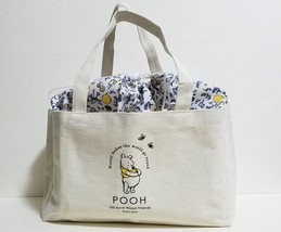 New Disney Winnie the Pooh Shoulder Tote HandBag Storage Bag w Drawstrin... - £16.50 GBP