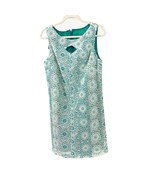 Pim + Larkin White Lace over Green Lining Dress US Large - $18.04 CAD