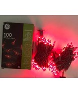 GE 100ct CONSTANTON RED mini Christmas string Lights G.E. Ships N 24h - $470.06 MXN