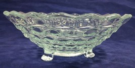 Vintage Fostoria American Clear Pressed Glass 10 Inch Three Footed Flared Bowl - £31.92 GBP