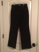 Talbots Women&#39;s Corduroy Pants Zip Button Pockets Straight Fit Size 2 Blue - $38.80